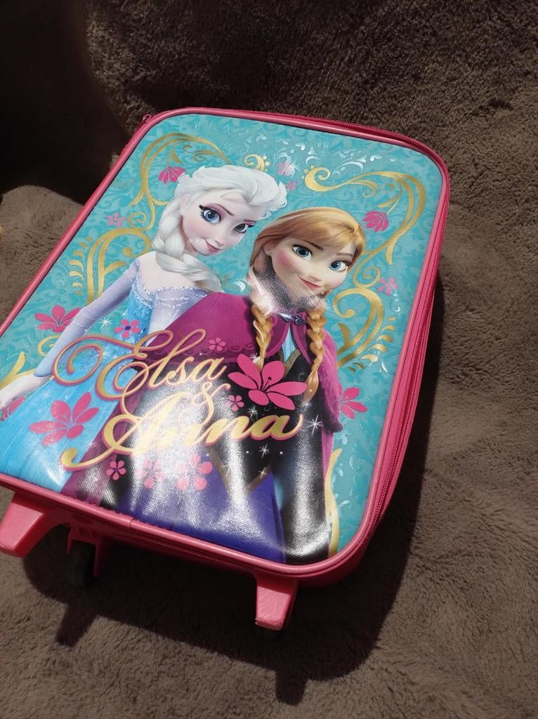 Anna en Elsa logeerkoffer Disney, Ophalen, Overige figuren, Zo goed als nieuw