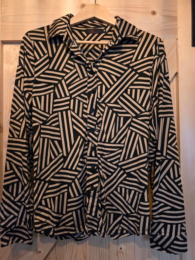 Zwart met goudkleurige blousje, Kleding | Dames, Blouses en Tunieken, Maat 38/40 (M), Zwart, Savinni italy, Ophalen of Verzenden