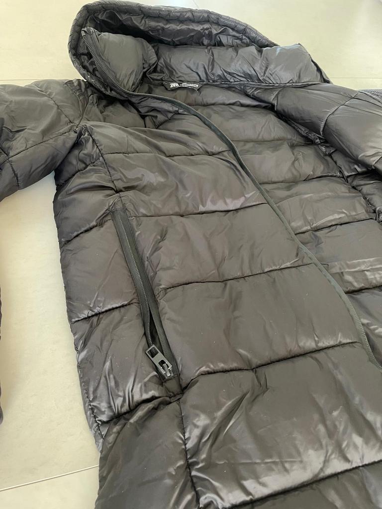 Zwarte Zara gewatteerde jas - Maat XS, Ophalen of Verzenden, Zo goed als nieuw, Maat 34 (XS) of kleiner, Zwart