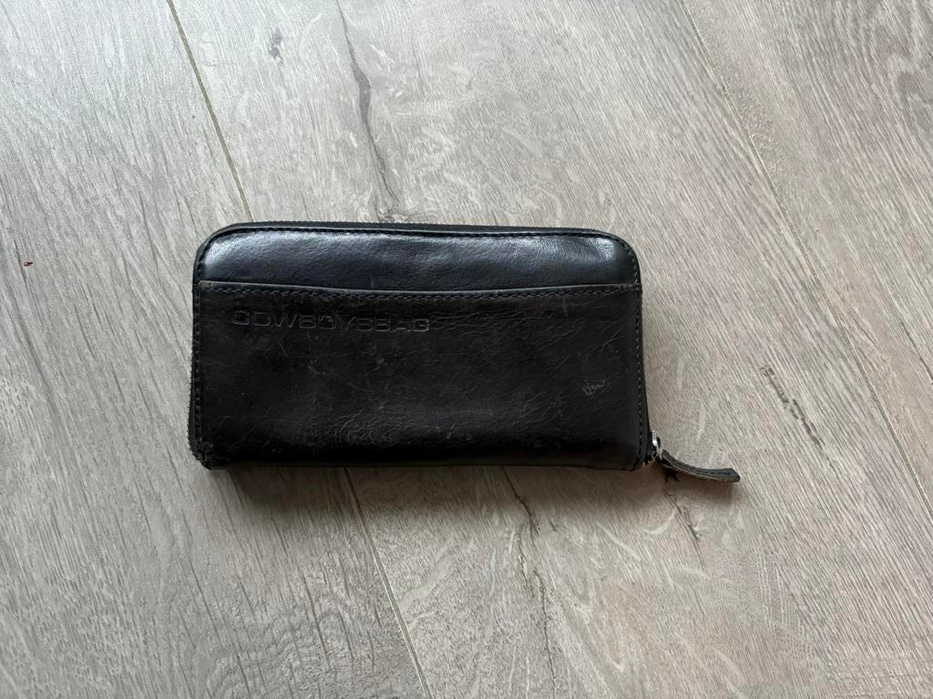 Cowboysbag portemonnee, Ophalen of Verzenden, Gebruikt, Zwart, Leer