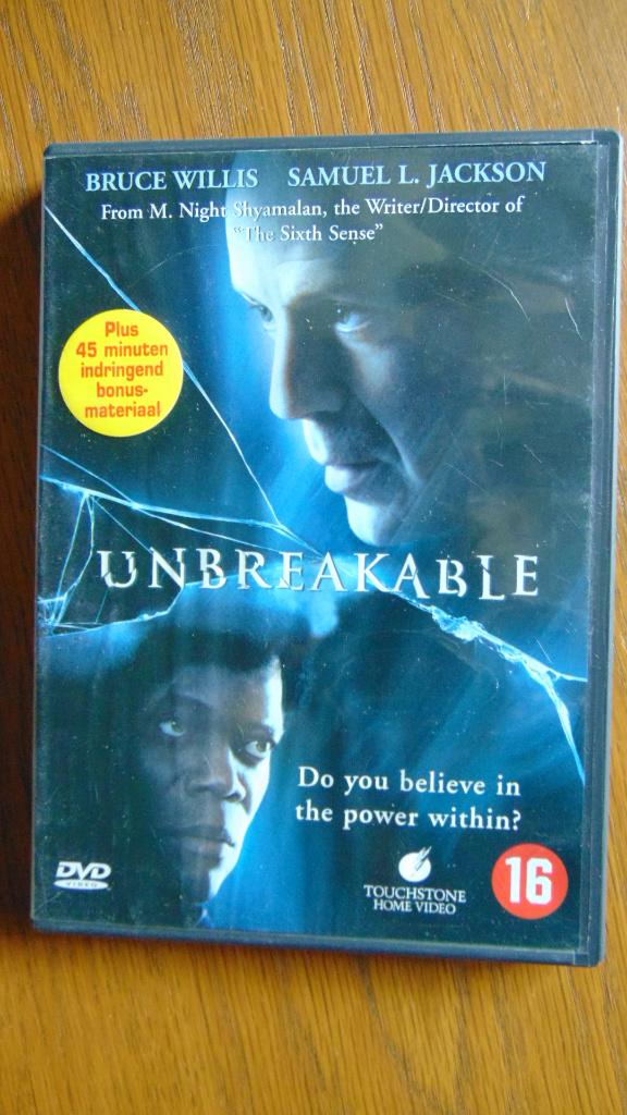 Unbreakable / Incassable dvd zgan, Vanaf 16 jaar, Ophalen of Verzenden, Zo goed als nieuw, Actiethriller