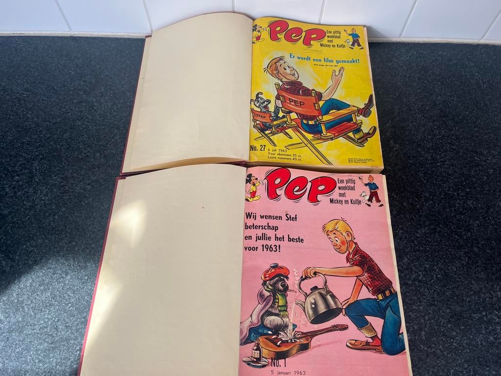 Stripweekblad PEP 1963 nummer 1 t/m 52, Complete serie of reeks, Ophalen, Gelezen