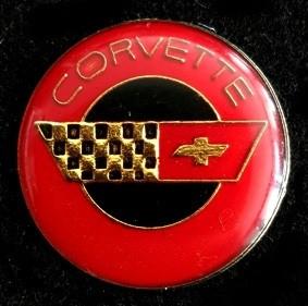 Corvette pin- rood- zwart epoxy, Ophalen of Verzenden, Nieuw, Transport, Speldje of Pin