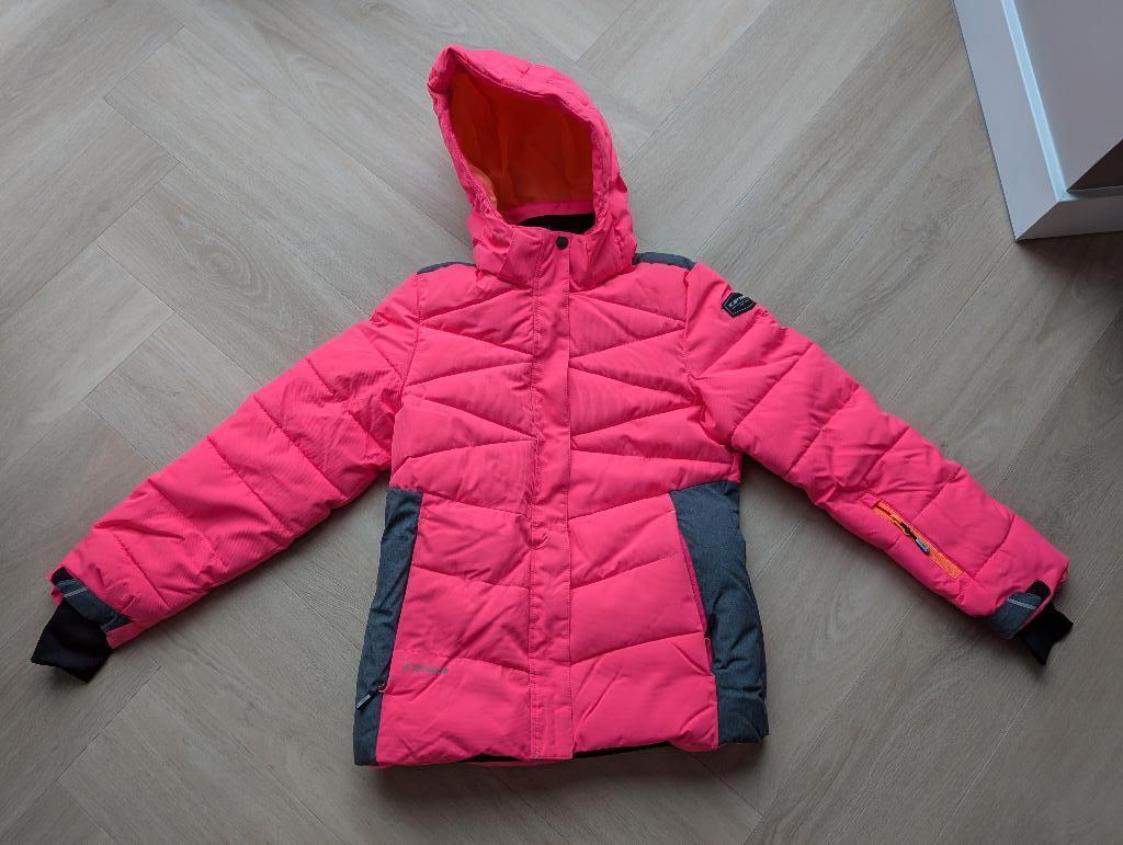 Icepeak ski-jas maat 152 – felroze/grijs – zeer goede staat, Meisje, Ophalen of Verzenden, Zo goed als nieuw, Icepeak