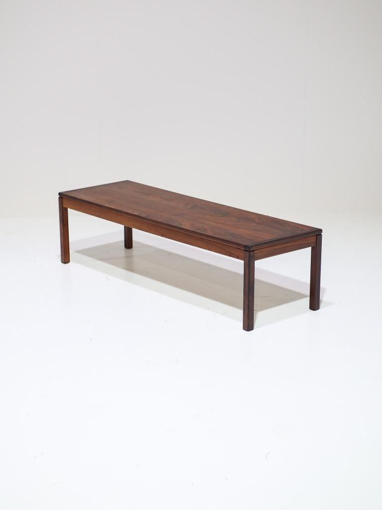 Salontafel palissander Ulferts Zweeds vintage 1960s, Ophalen, Minder dan 50 cm, 100 tot 150 cm, -