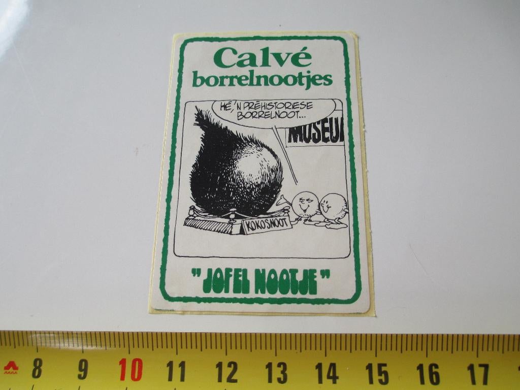 sticker CALVÉ borrelnootjes  Jofel nootje   BM 358, Ophalen, Zo goed als nieuw
