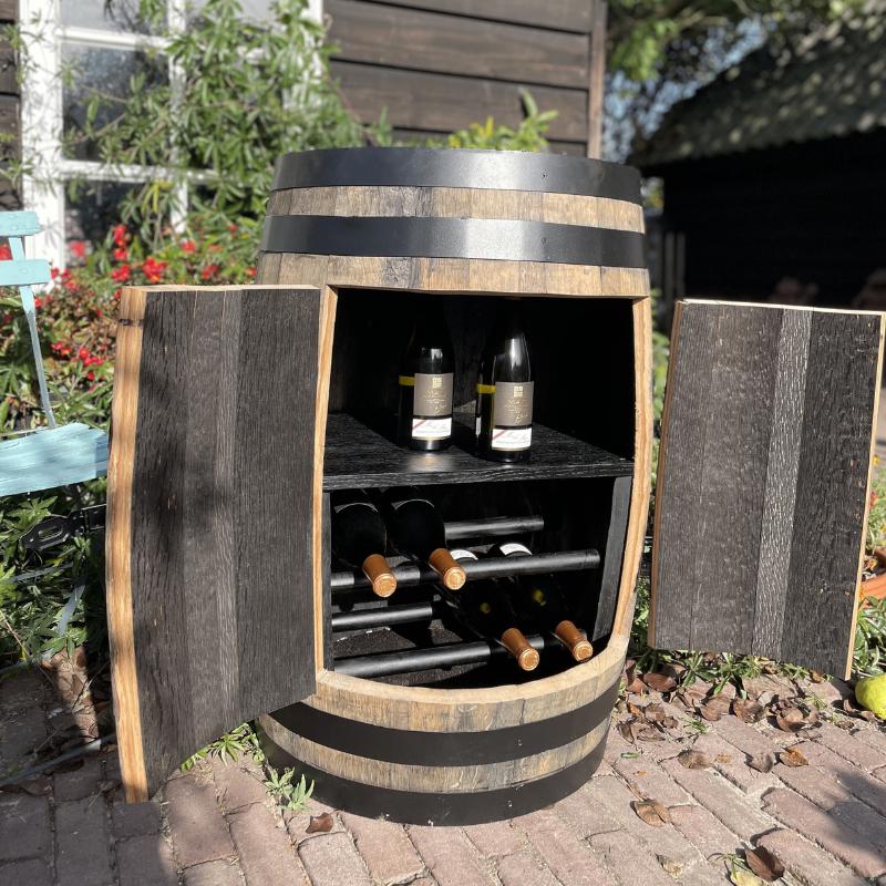 Stel je eigen wijnrek of drankkast samen–Handgemaakt wijnvat, 15 tot 25 flessen, Nieuw, Ophalen of Verzenden, 75 cm of meer