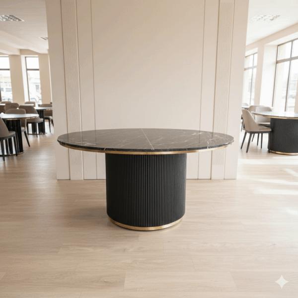 27887 Salontafel Marmer Hardhout Ø 0,94 m, 100 tot 150 cm, Nieuw, Minder dan 50 cm, Rechthoekig