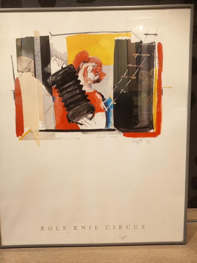 Ingelijste Rolf Knie Circus Poster, Ophalen of Verzenden