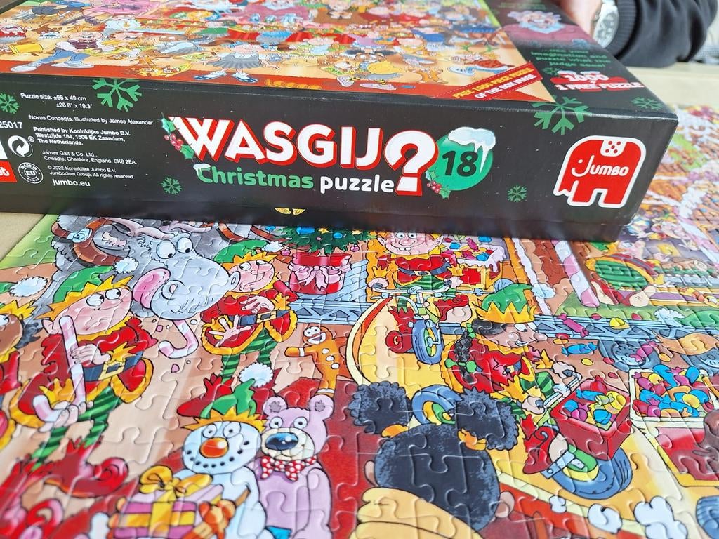 Wasgij Christmas Wasgy nr 18 - Dubbele Puzzel, Ophalen of Verzenden, 500 t/m 1500 stukjes, Zo goed als nieuw, Legpuzzel