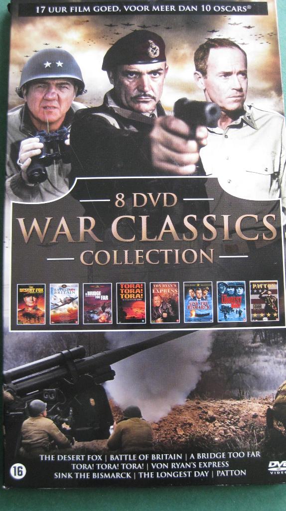 8 dvd box War Classics collection, Boxset, Ophalen of Verzenden, Zo goed als nieuw, Oorlog