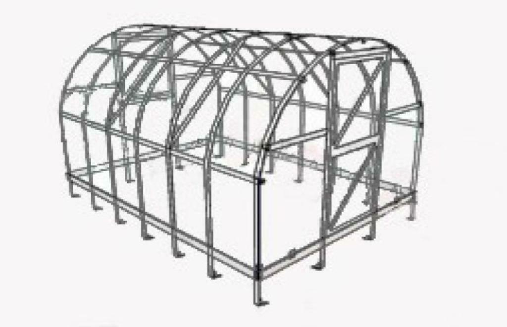 Tunnelkas Hortensia 3x4m (12m²) 4/6mm polyplaten broeikas, Staal, Polycarbonaat, Verzenden, Kweekkas