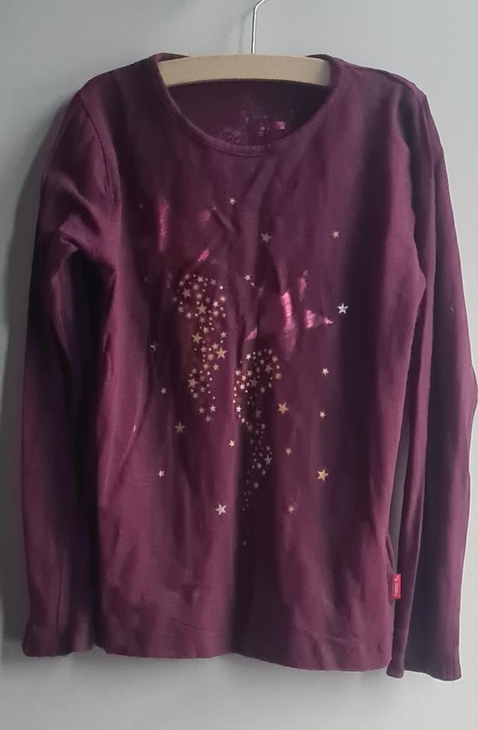 Name it shirt/longsleeve 'sparkle' purper Mt.122/128, Kinderen en Baby's, Kinderkleding | Maat 122, Meisje, Ophalen of Verzenden