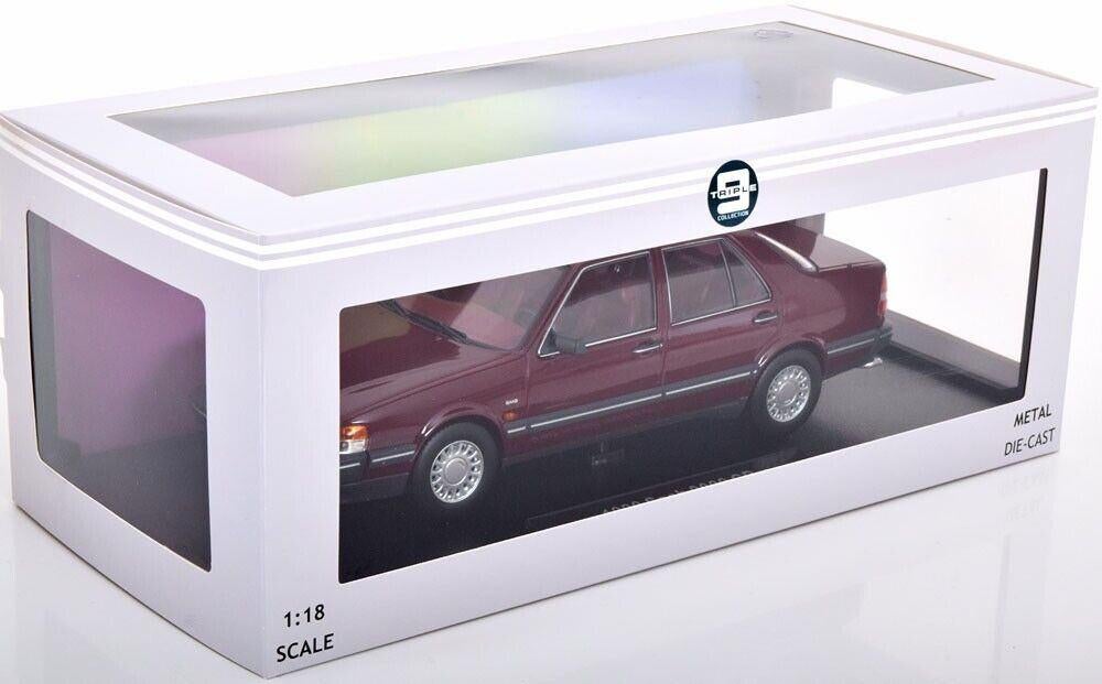 JSN Triple9 1:18 Saab 9000 CD Turbo 1990 donker rood, Hobby en Vrije tijd, Modelauto's | 1:18, -, Nieuw, Ophalen of Verzenden
