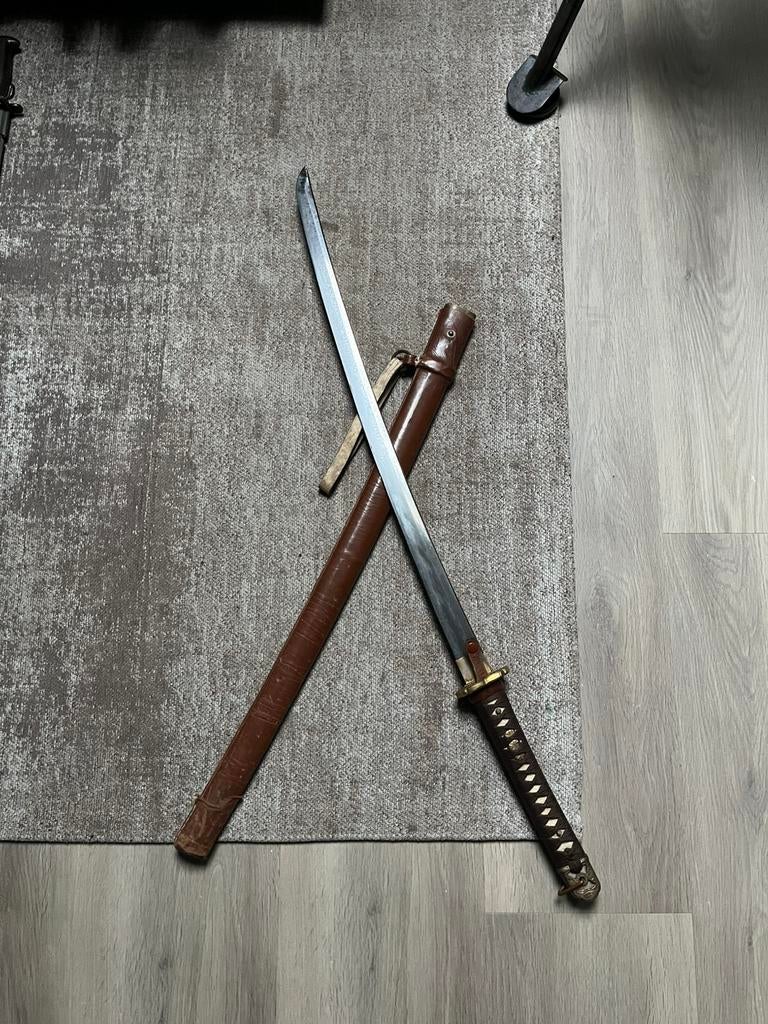 WW2 Shin Gunto type 98 katana zwaard onklaar WO2, Ophalen of Verzenden, Landmacht, Azië, Overige typen