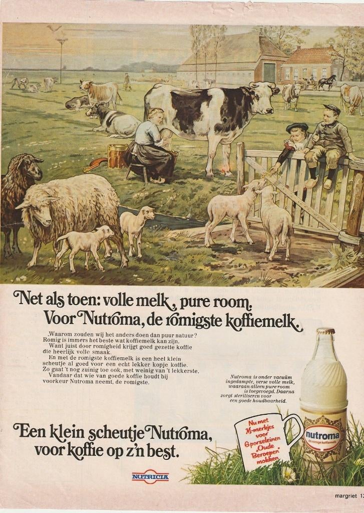 Retro reclame 1974 Nutricia Nutroma beroepen mokken, Verzenden, Overige typen