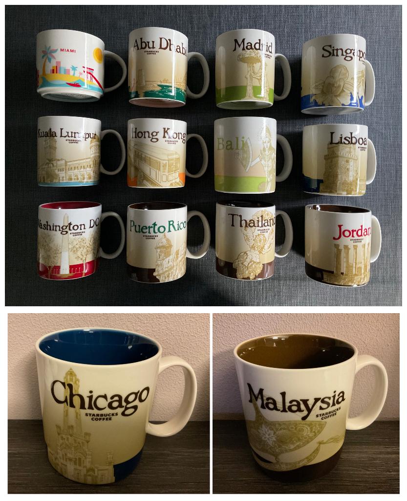 Starbucks Mokken  .... 14 Verschillende, Huis en Inrichting, Keuken | Servies, Ophalen, Zo goed als nieuw, Overige stijlen, Kop(pen) en/of Schotel(s)