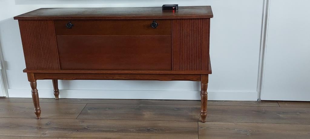 Vintage meubel met radio (werkend), Antiek en Kunst, Ophalen of Verzenden