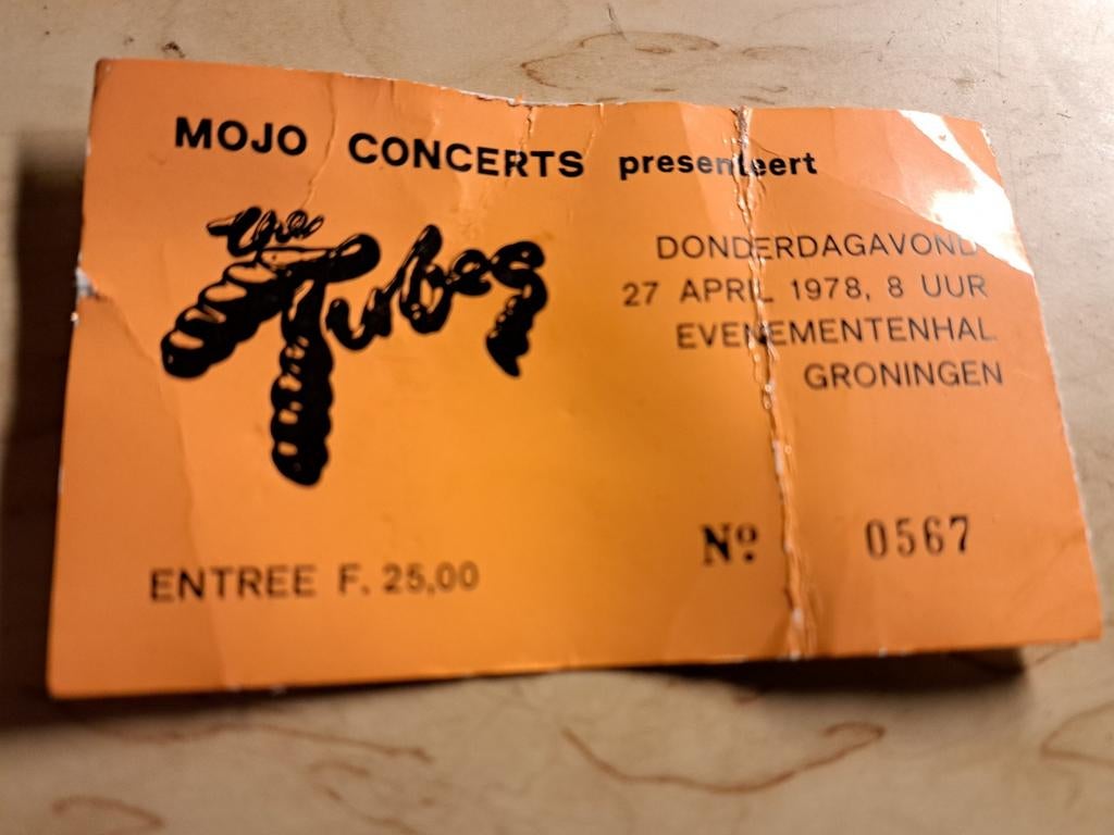 The Tubes punk glam rock rare ticket, Ophalen of Verzenden, Gebruikt, Boek, Tijdschrift of Artikel