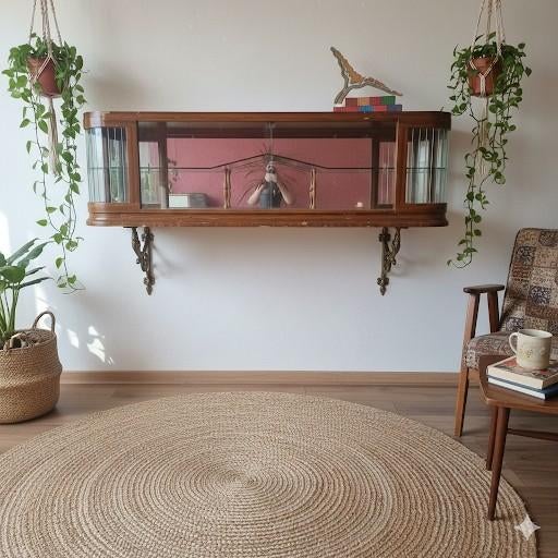 Art Deco vitrinekast uit jaren  40/50, Huis en Inrichting, Kasten | Vitrinekasten, Ophalen, Gebruikt, Ntp, Nyp
