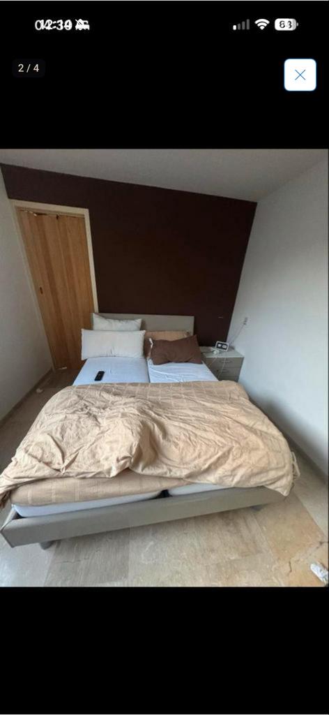 Mooi elektrisch bed 140x200 - Mag snel weg!, Huis en Inrichting, Tweepersoons, 200 cm, Verstelbaar, Gebruikt