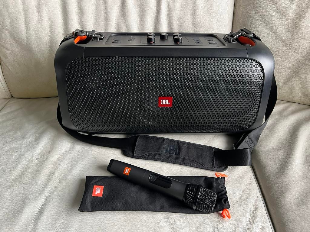JBL Partybox Party On The Go inclusief draadloze microfoon, JBL, Overige typen, Ophalen of Verzenden, Zo goed als nieuw