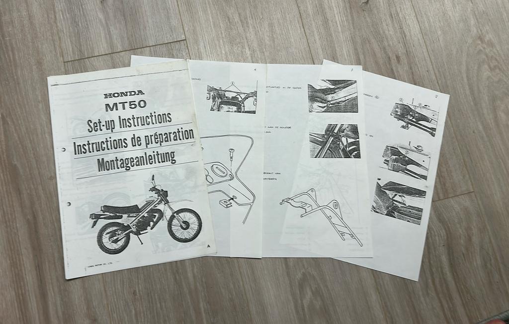 Honda MT50 instruktie, Ophalen of Verzenden, Zo goed als nieuw