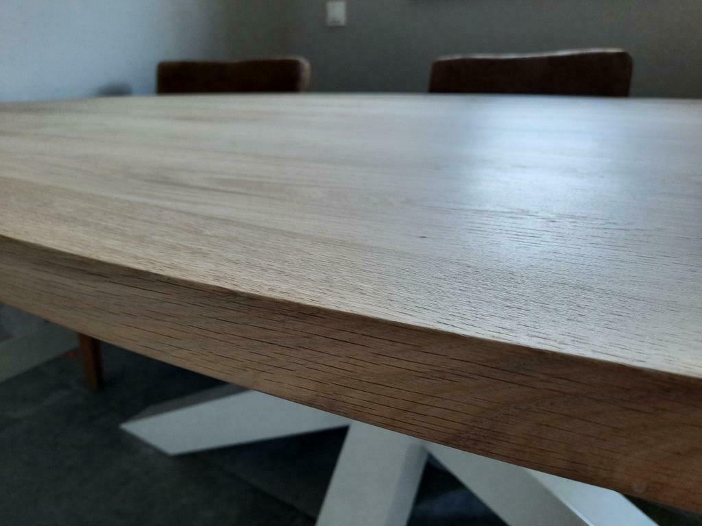 Maatwerk moderne eiken 40mm tafel eethoek ovaal ellips, Eikenhout, Nieuw, Ovaal, Ophalen of Verzenden