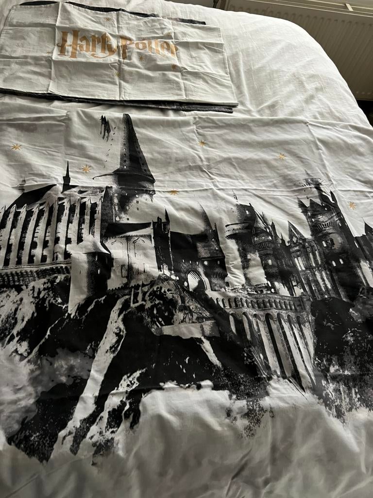 Harry Potter overtrek 1 pers, Huis en Inrichting, Ophalen of Verzenden, Gebruikt, Eenpersoons, Dekbedovertrek