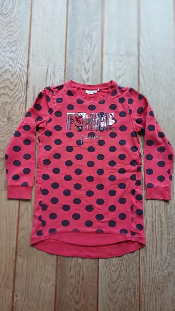 Name'it Shirt maat 122/128 lang model, Kinderen en Baby's, Kinderkleding | Maat 122, Meisje, Ophalen of Verzenden, Zo goed als nieuw