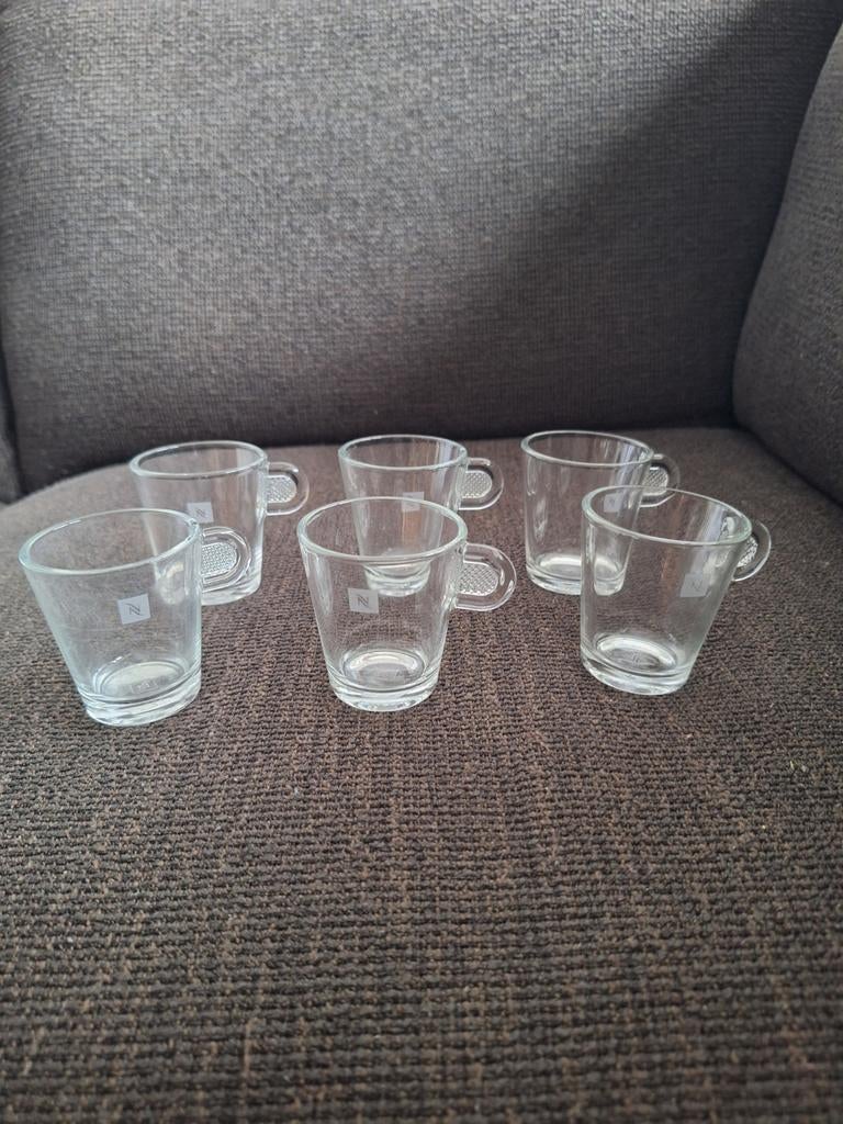 NESPRESSO espresso glazen 6 stuks  (#2), Verzamelen, Glas en Borrelglaasjes, Ophalen of Verzenden, Zo goed als nieuw, Overige typen