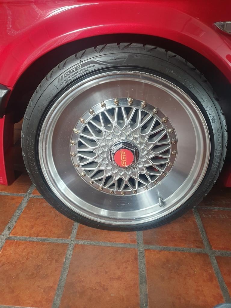 Bbs (17) İnc velgen  met Banden 4x100, Auto-onderdelen, Banden en Velgen, Gebruikt, 17 inch, Band(en), Zomerbanden