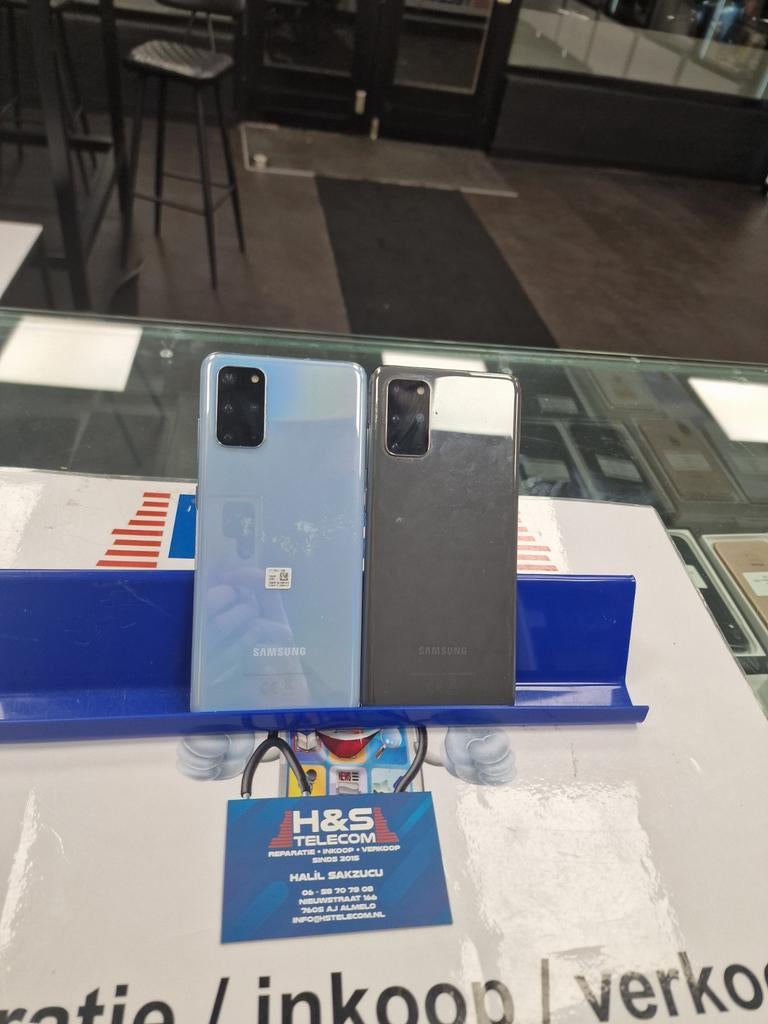 Samsung S20+ blauw grijs 128GB alles orgineel 2 jaargarantie
