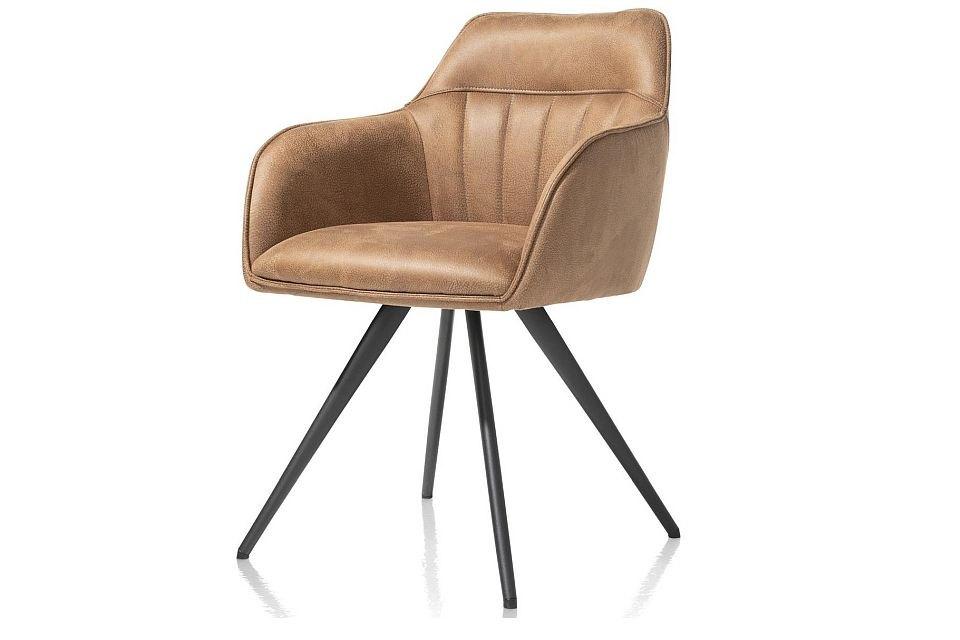 7 Nieuwe Armleuning stoelen,Draaibaar Cognac Nu SAMEN 900,=, Ophalen, Bruin, Nieuw, Stof