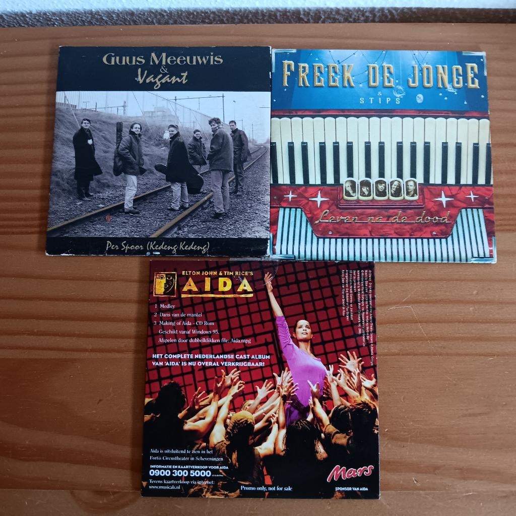 CD, 3 stuks, Aida, Guus Meeuwis, Freek de Jonge & Stips., Cd's en Dvd's, Ophalen of Verzenden, Gebruikt, Overige genres