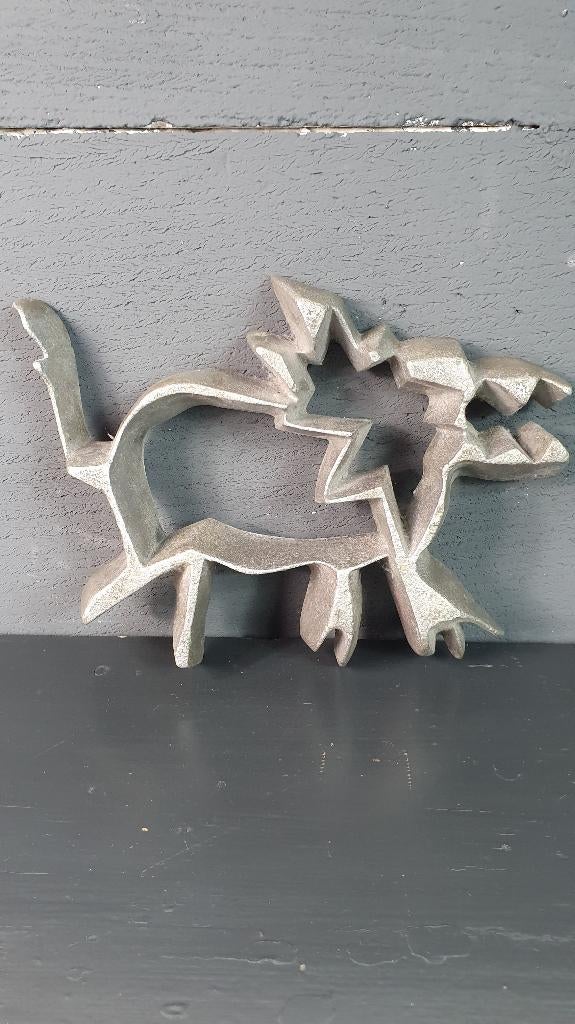 Aluminium onderzetter Hond groot, Teun Kees Design. 7A11, Huis en Inrichting, Woonaccessoires | Onderzetters, Gebruikt, Glas of Kopje