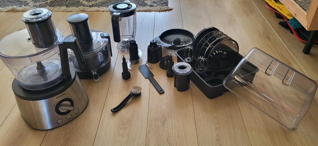 Philips Keukenmachine met Accessoires, Gebruikt, 1 tot 2 liter, 3 snelheden of meer, Ophalen of Verzenden