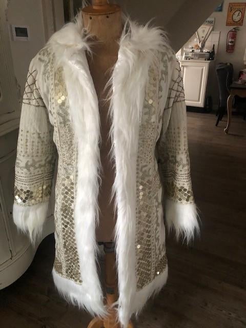 Ibban exclusieve Ibiza one off a kind jas, Kleding | Dames, Jassen | Winter, Wit, Nieuw, Ophalen of Verzenden, Maat 38/40 (M)