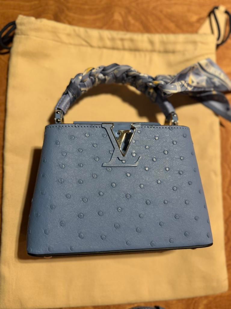 Louis Vuitton Capucines Ostrich Limited Edition, Ophalen, Zo goed als nieuw, Bruin, Handtas