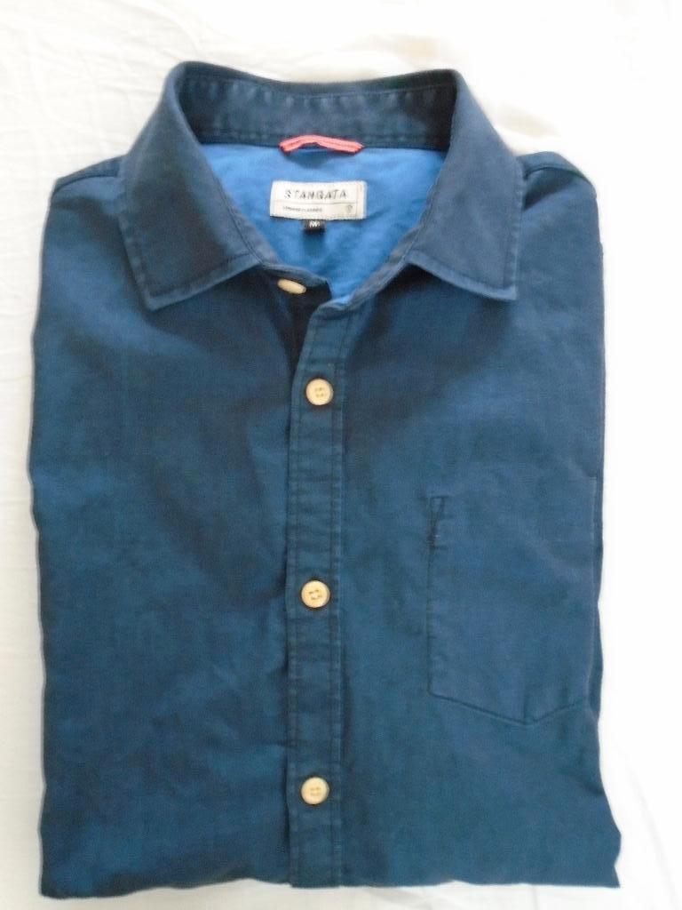 heren overhemd maat M, Kleding | Heren, Overhemden, Blauw, Stangatga, Gedragen, Halswijdte 39/40 (M)