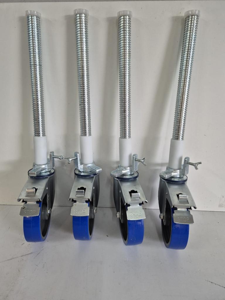 **AKTIE** rolsteigerwielen met stalen spindel geremd nieuw, Ophalen, Nieuw, Rolsteiger of Kamersteiger, Minder dan 2 meter