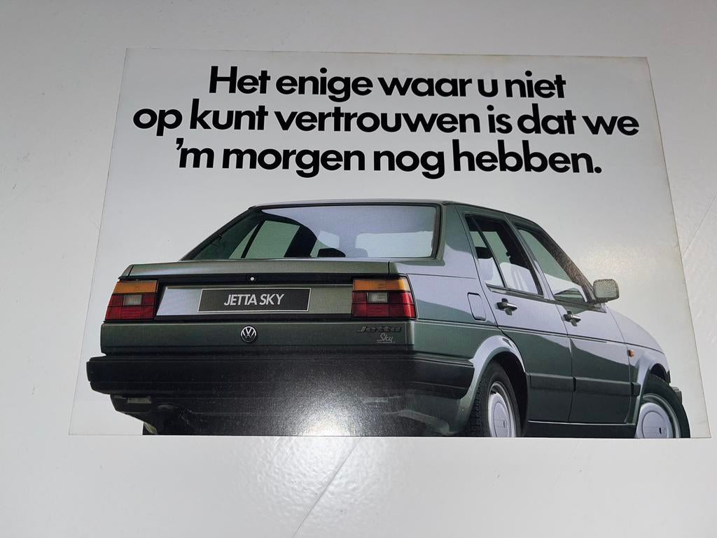Folder Volkswagen Jetta Sky, Ophalen of Verzenden, Zo goed als nieuw, Volkswagen