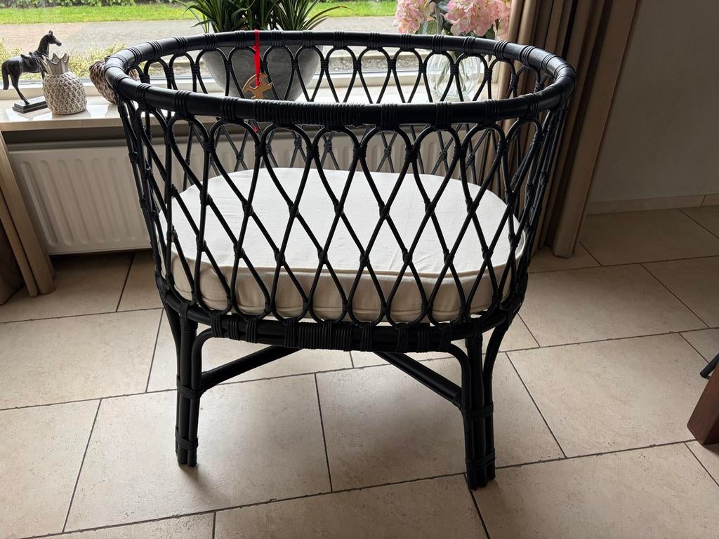 Rotan Wieg Bowie - Stijlvol Babybedje vintage, Kinderen en Baby's, Babywiegjes en Ledikanten, Ophalen, Zo goed als nieuw, Wieg