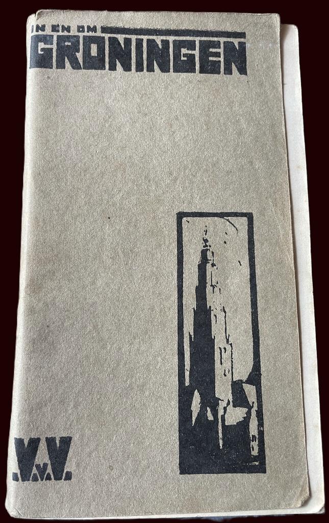 In en om Groningen (ca. 1925) Uitgave van de vvv met kaarten, Boeken, S. J. Bouma e.a., Ophalen, 20e eeuw of later, Gelezen