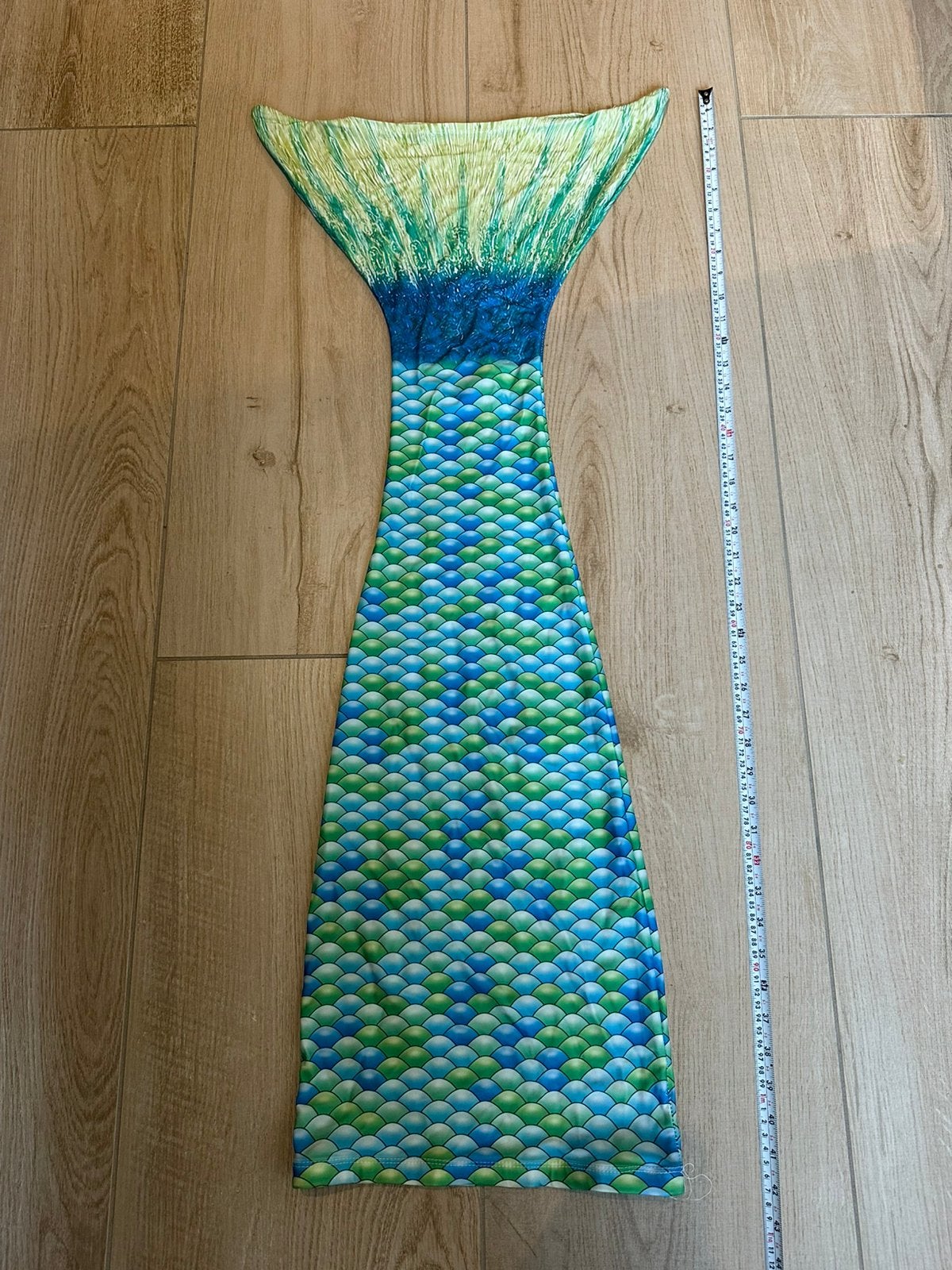 Zeemeerminstaart met monovin - Blauw/Groen, Kinderen en Baby's, Ophalen, Gebruikt, Jongen of Meisje, One size