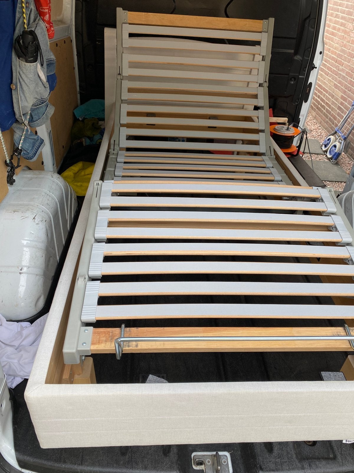 Bed met elektrische verstelbare lattenbodem 80X200 cm, Ophalen, Verstelbaar, 90 cm, Eenpersoons