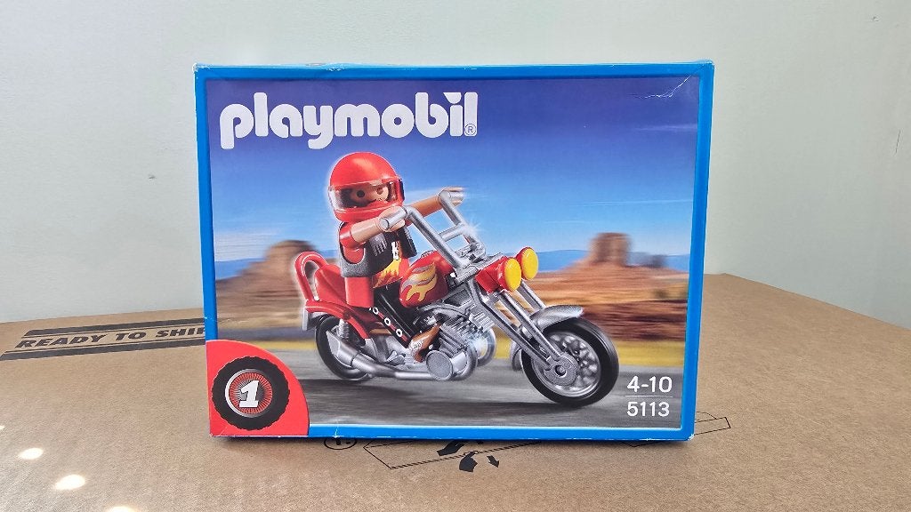 Playmobil 5113 Chopper met biker nieuw in doos, Complete set, Voertuig, Nieuw, Ophalen of Verzenden
