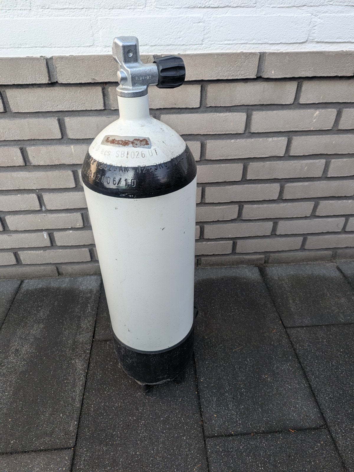 Duikfles 10L 200 bar - Gebruikt, Watersport en Boten, Ophalen of Verzenden, Gebruikt, Duikfles