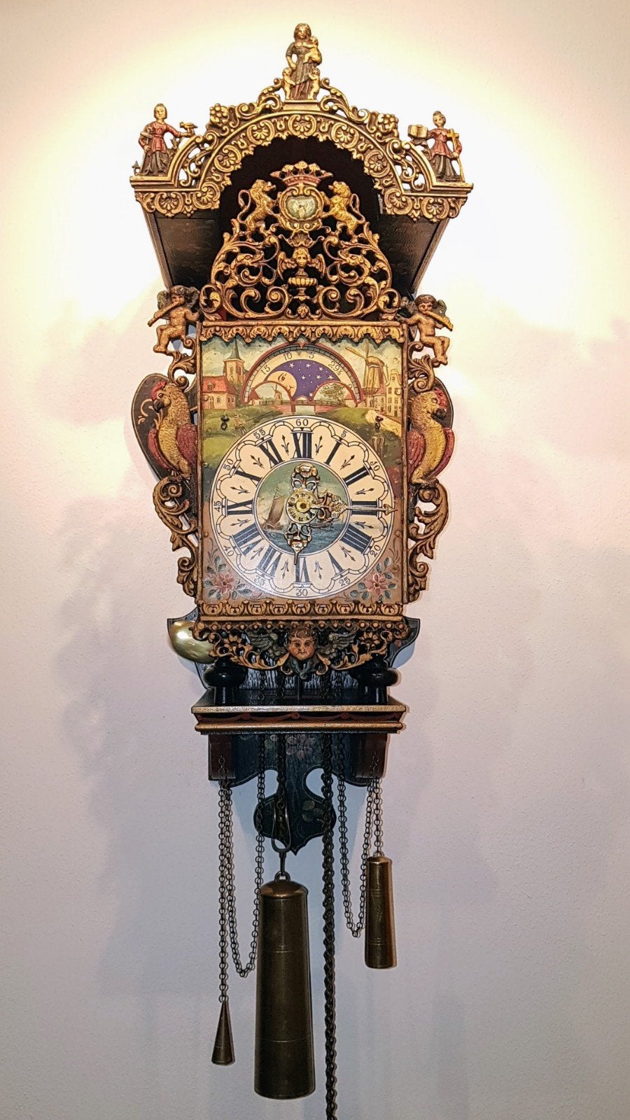 Prachtige Stoelklok, Antiek en Kunst, Ophalen