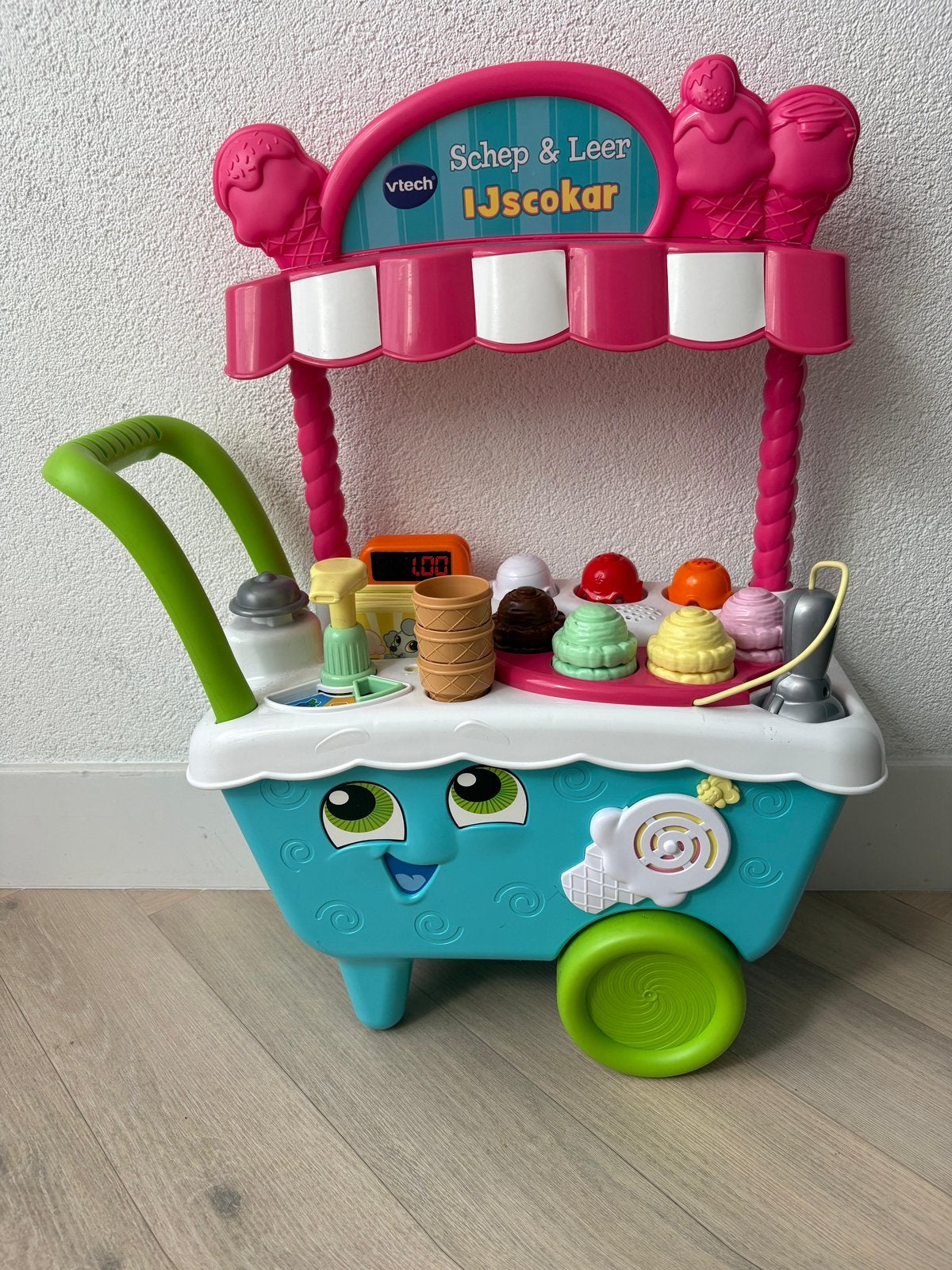 VTech Schep en Leer ijscokar compleet, Ophalen, Gebruikt, Kunststof